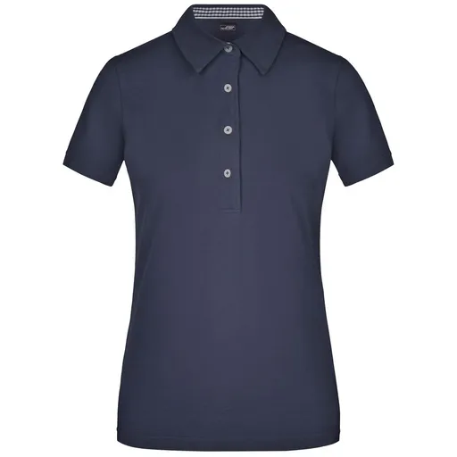 James & Nicholson (Daiber) Elegantná dámska polokošeľa JN969 - Tmavomodrá / tmavomodrá / biela | XL
