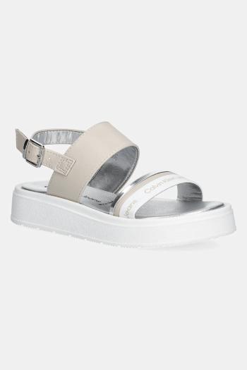 Detské sandále Calvin Klein Jeans béžová farba, V4A2-82053