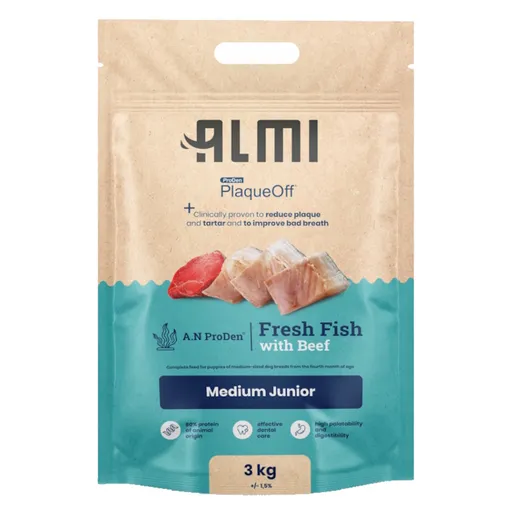 ALMI Medium Junior granule pre šteňatá 1 ks expirácia 20.3., Hmotnosť balenia (g): 3 kg