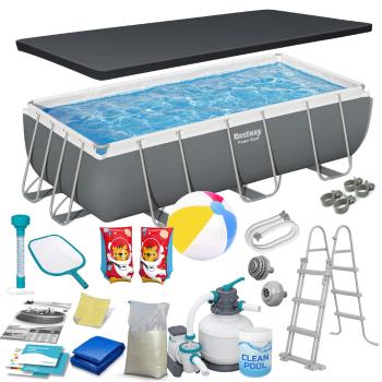 Keretes kerti medence 404 x 201 x 100 cm 18 az 1-ben Bestway 56442