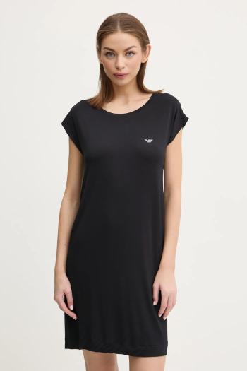 Nočná košeľa Emporio Armani Underwear dámska, čierna farba, bavlnená, EW000521 AF10889