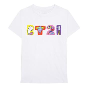 BTS tričko Doodle Letters Biela L