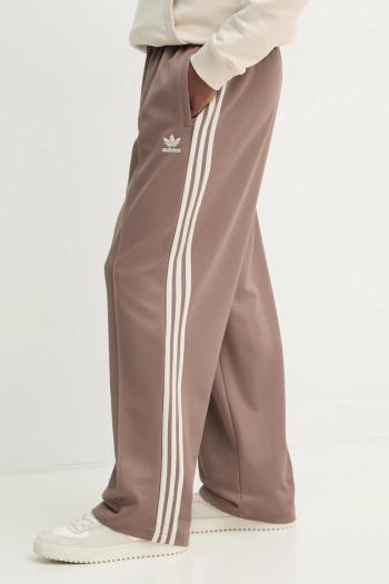Tepláky adidas Originals Firebird hnedá farba, s nášivkou, JP1067
