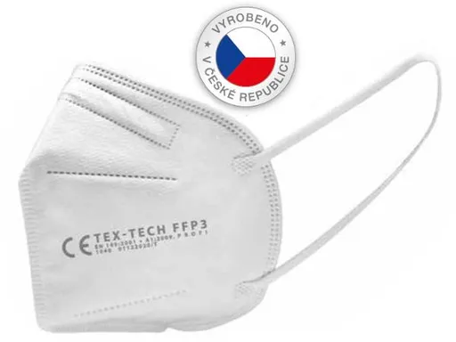 Respirátor/ochranná maska FFP3, biely, 20 ks, vyrobené v ČR