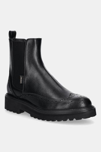 Topánky chelsea Twinset čierna farba, na platforme, 252TCP204