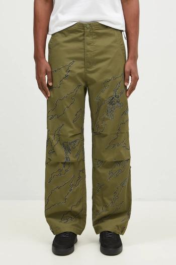 Bavlnené nohavice Maharishi Dpm: Sparse Bonsai Snopants zelená farba, rovné, 5340.OLIVE