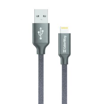 COLORWAY KABEL USB APPLE LIGHTNING 2.1A 1M, CIERNY (CW-CBUL004-BK)