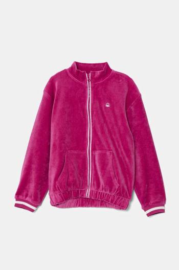 Detská mikina United Colors of Benetton ružová farba, jednofarebná, 3UK0G5036