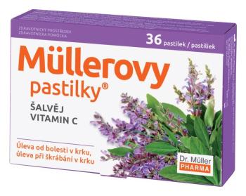 DR.MULLER Mullerové pastilky so šalviou a vitaminom C 36 ks