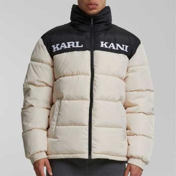 Zimná bunda Karl Kani Retro Essential Puffer Jacket Light Sand - XL