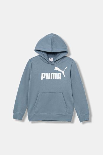 Detská mikina Puma ESS No. 1 Logo Hoodie FL G modrá farba, s kapucňou, s potlačou, 684896