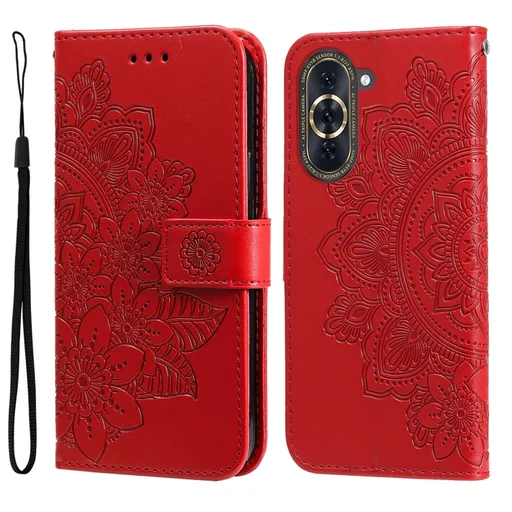 ART MANDALA Peňaženkové puzdro Huawei Nova 10 červené