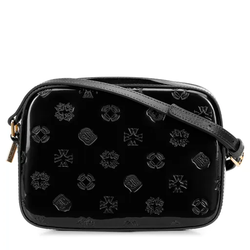 Dámska crossbody z lakovanej kože čierna 29-4E-025-1