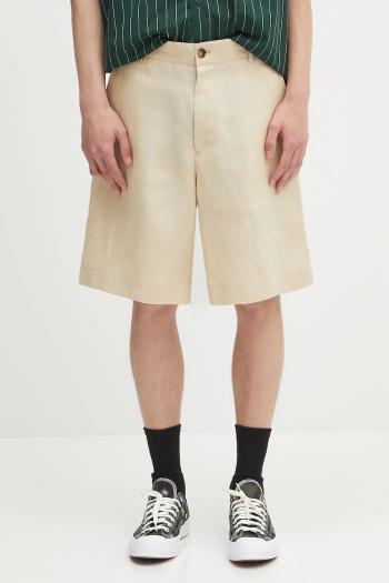 Ľanové šortky Paul Smith béžová farba, M1R-437Z-P01427