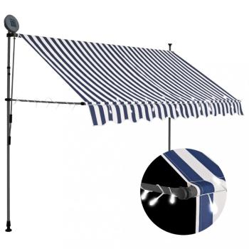 Ručne zaťahovacia markíza s LED svetlom 250x120 cm Dekorhome