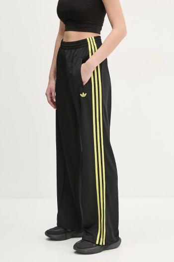 Tepláky adidas Originals Firebird dámske, čierna farba, s nášivkou, JP2310