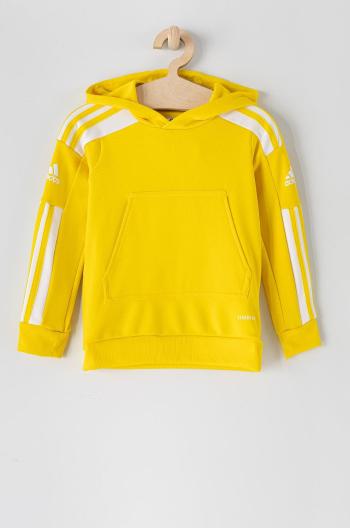 Detská mikina adidas Performance GP6431 žltá farba, jednofarebná