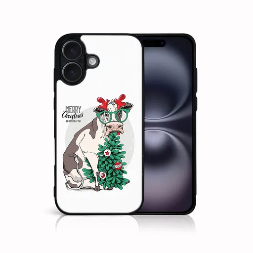 MY ART Kryt s vianočným dizajnom Apple iPhone 16 MERRY CHRISTMAS (074)
