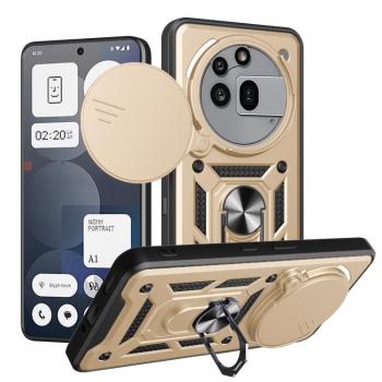 RING CAMERA Kryt s držiakom pre Nothing Phone (3a) Pro zlatý