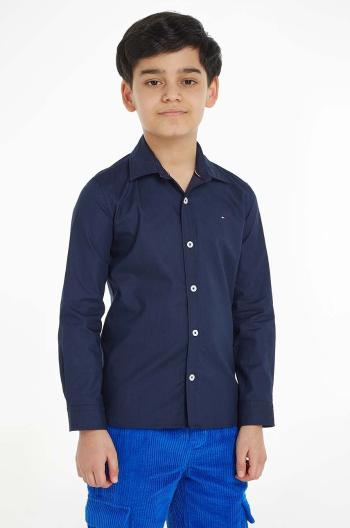 Bavlnená košeľa Tommy Hilfiger čierna farba