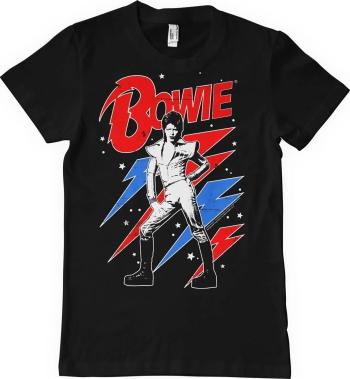 David Bowie Tričko Lightning Bolt Unisex Black L