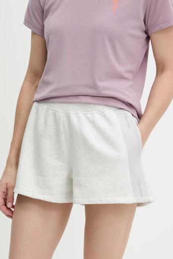 Šortky Calvin Klein Performance šedá farba, melanžové, vysoký pás, LVGWS5S807