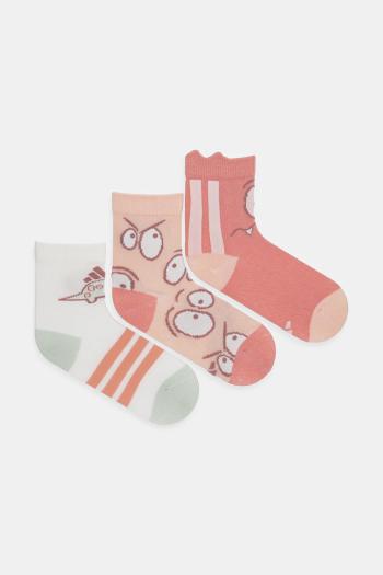 Detské ponožky adidas Performance 3-pak ružová farba, JD1327