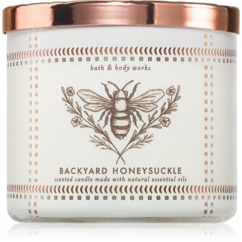 Bath & Body Works Backyard Honeysuckle vonná sviečka 411 g