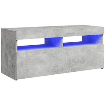 SHUMEE s osvetlením LED betónovosivý 90 × 35 × 40 cm (804386)