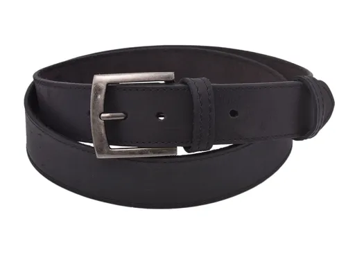 Pánsky kožený opasok 747-40-29 čierny hunter šitý pracka Vincent