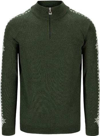 Dale of Norway Geilo Mens Merino Wool Sweater Dark Green/Off White M Sveter