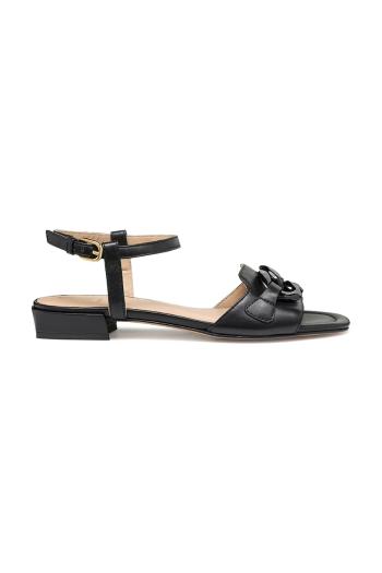 Kožené sandále Geox D NEW ERAKLIA 15 dámske, čierna farba, D5580D 000TU C9999