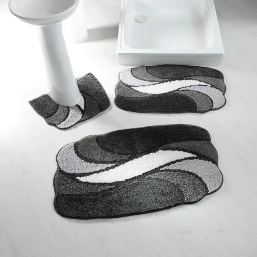 Veľmi hebká a hustá kúpeľňová predložka, motív Vlnky