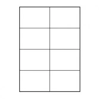 Logo etikety 105mm x 74,2mm, A4, matné, biele, 8 etikiet, 140g/m2, balené po 10 ks, pre inkoustové a laserové tlačiarne