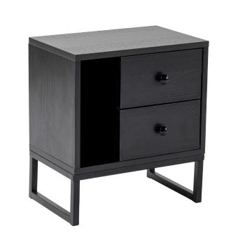 Nočný stolík Glimmer Wood Black