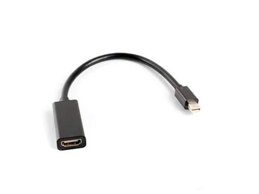 LANBERG adaptér mini DisplayPort 1.2 na HDMI, M/F, kábel 20cm, čierny