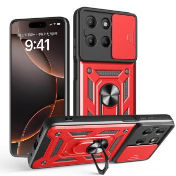 RING CAMERA Kryt s držiakom pre Motorola Moto G15 / G15 Power červený