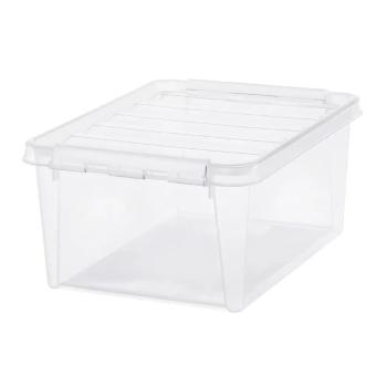 SmartStore Úložný box s bielymi klipmi Classic, 14 l