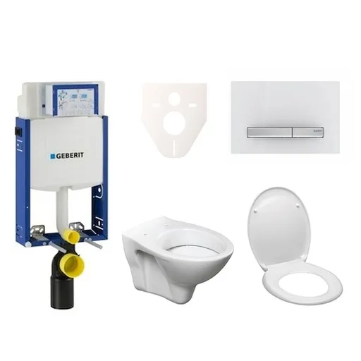 Cenovo zvýhodnený závesný WC set Geberit na zamurovanie + WC S-Line S-line Pro 110.302.00.5ND8