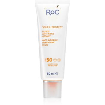 RoC Soleil Protect Anti Wrinkle Smoothing Fluid ľahký ochranný fluid proti starnutiu pleti SPF 50 50 ml