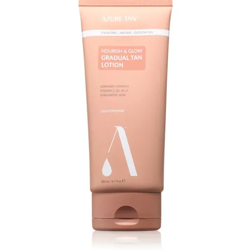 Azure Tan Nourish & Glow samoopaľovací krém na telo odtieň Light/Medium 200 ml
