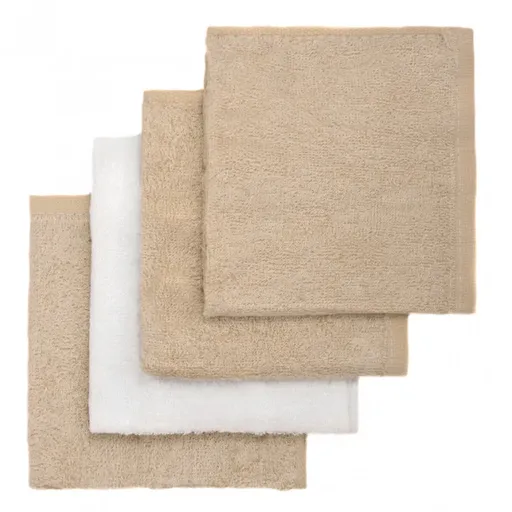 T-TOMI BIO Bamboo Baby Washcloths hubka na umývanie Beige 25 x 25 cm 4 ks