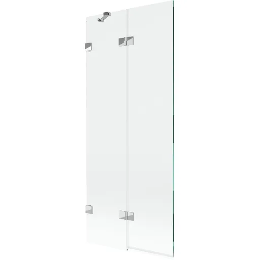 MEXEN/S - Lunar vaňová zástena 2-krídlová ľavá 80 x 150, transparent, chróm 897-080-100-01-00-L