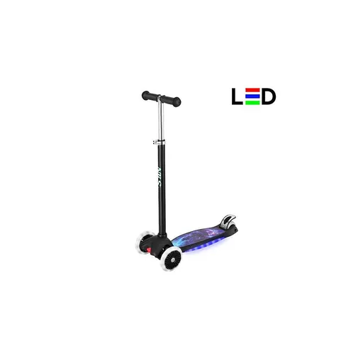 NILS Fun detská trojkolesová kolobežka HLB1310 s led čierna