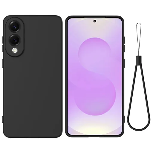 RUBBER Ochranný kryt pre Samsung Galaxy S25 Edge čierny