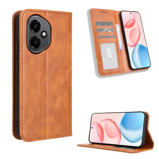 BUSINESS Peňaženkový kryt pre Honor 400 5G hnedý