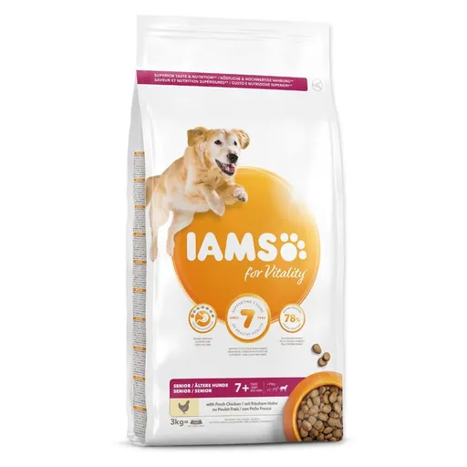 IAMS Dog Senior Large Chicken granule pre psov 1 kus, Hmotnosť balenia (g): 12 kg