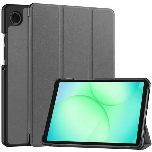 LEATHER Zaklápací kryt pre Samsung Galaxy Tab A11 šedý