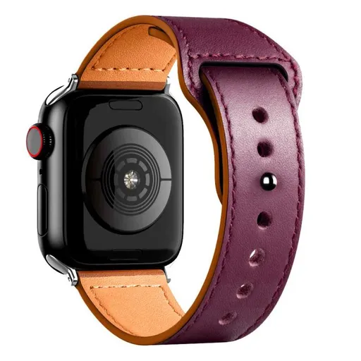 REVERSA Kožený remienok pre Apple Watch 44 / 45 / 46 / 49mm fialový