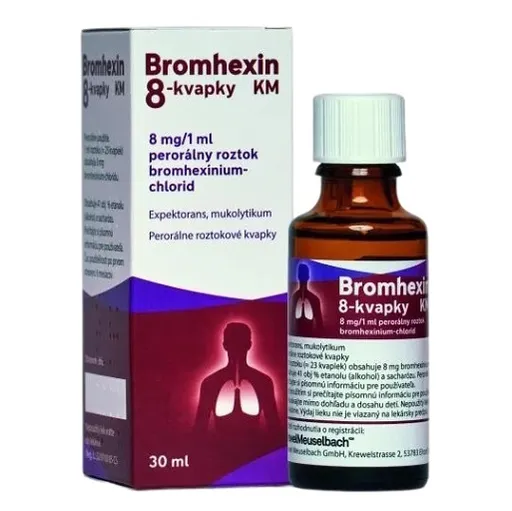 BROMHEXIN 8 kvapky KM 30 ml
